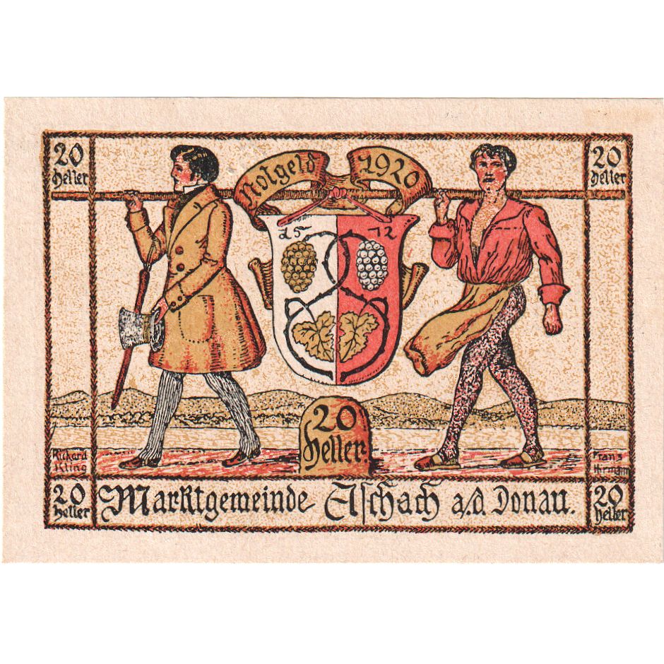 Österreich, Aschach an der Donau, 20 Heller, UNZ-