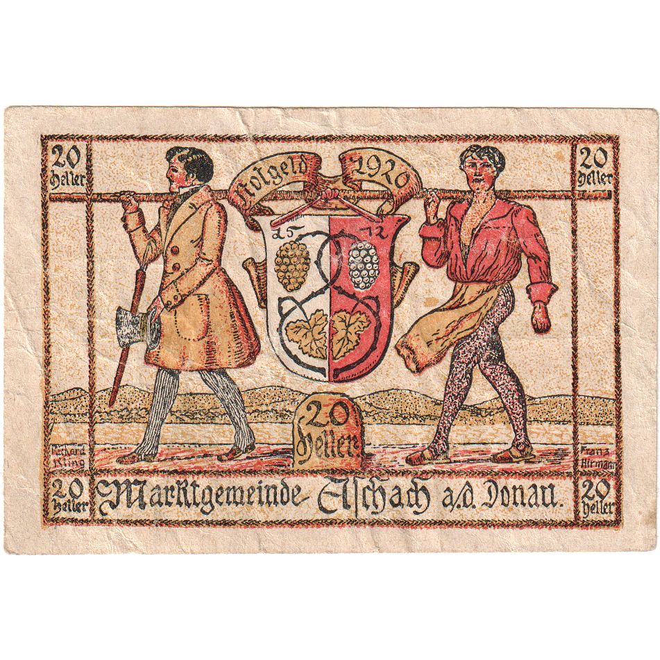 Österreich, Aschach an der Donau, 20 Heller, S