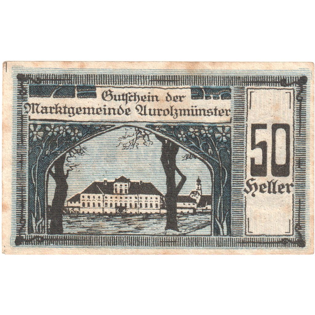 Österreich, Aurolzmunster, 50 Heller, 1920-04-09, SS