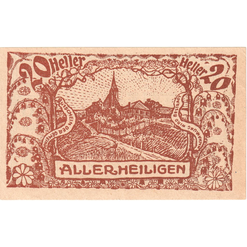 Österreich, Allerheiligen, 20 Heller, 1920-12-31, UNZ-