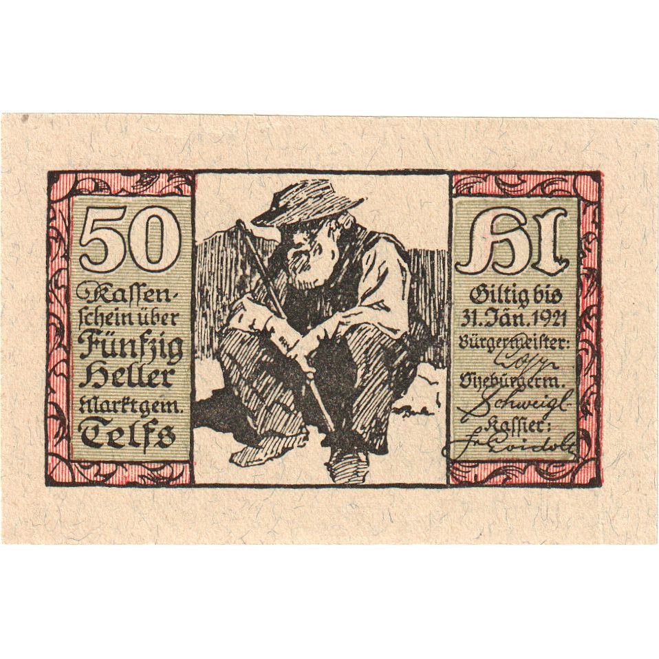 Österreich, Telfs, 50 Heller, 1921-01-31, UNZ-