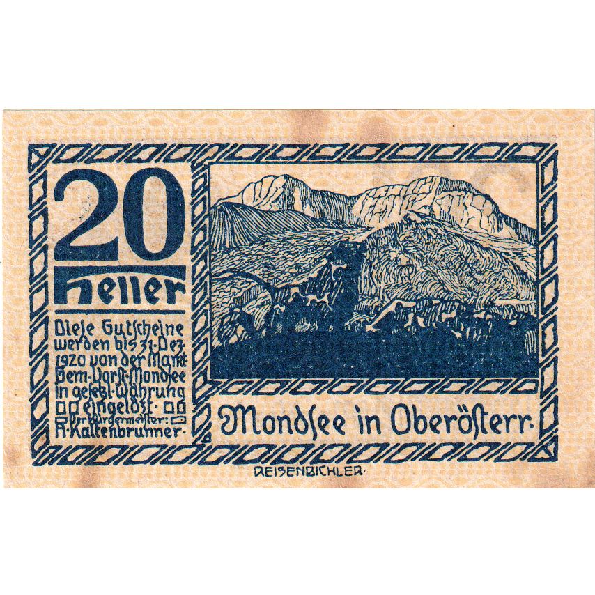 Österreich, Mondsee, 20 Heller, 1920-12-31, UNZ-