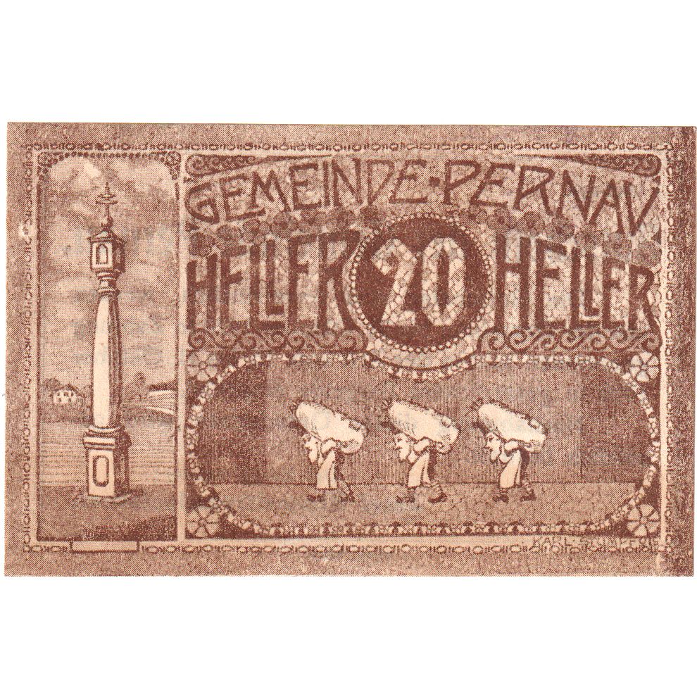 Áustria, Pernau, 20 Heller, 1920-10-31, UNC(63)