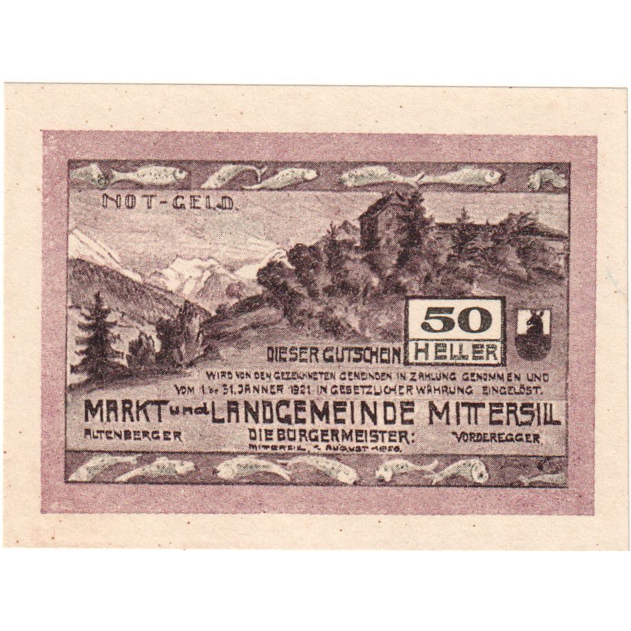 Österreich, Mittersill, 50 Heller, 1920-01-31, UNZ-