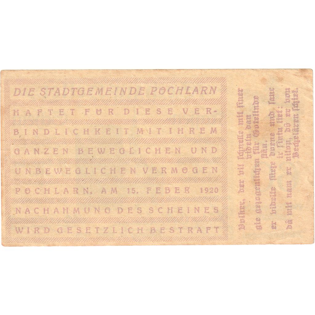Österreich, Pochlarn, 60 Heller, 1920-12-31, SS