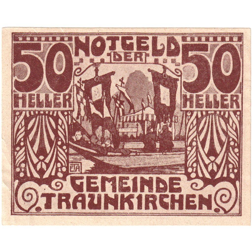 Österreich, Traunkirchen, 50 Heller, SS+