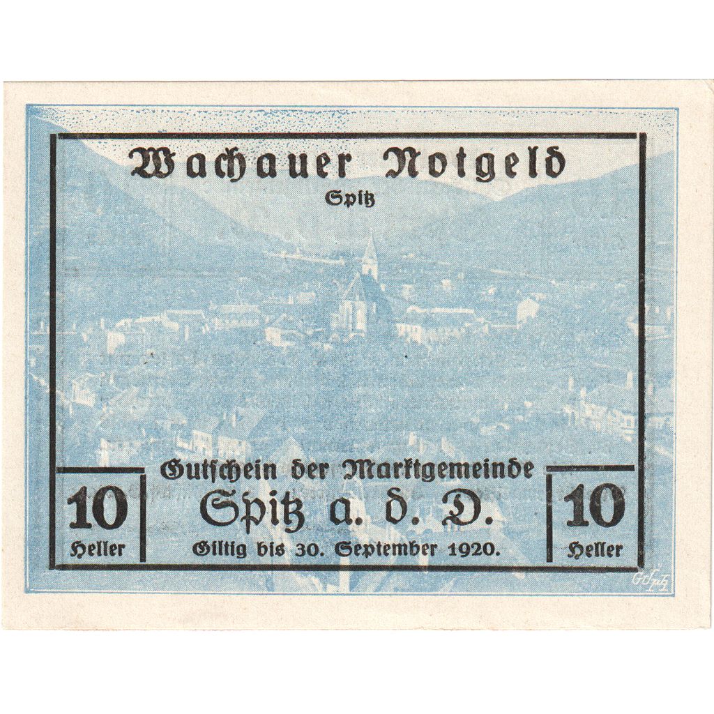 Österreich, Spitz an der Donau, 10 Heller, 1920-09-30, UNZ-