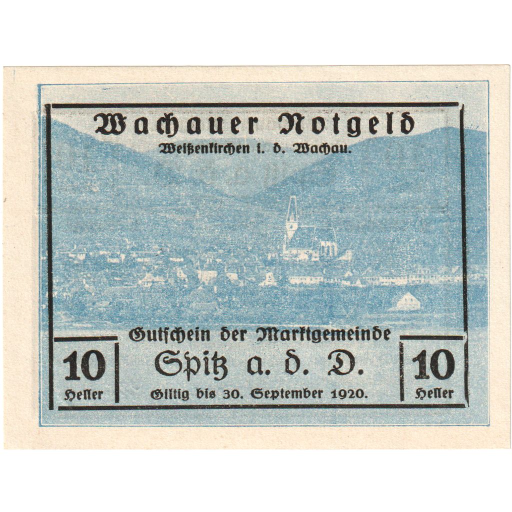 Österreich, Spitz an der Donau, 10 Heller, 1920-09-30, UNZ-