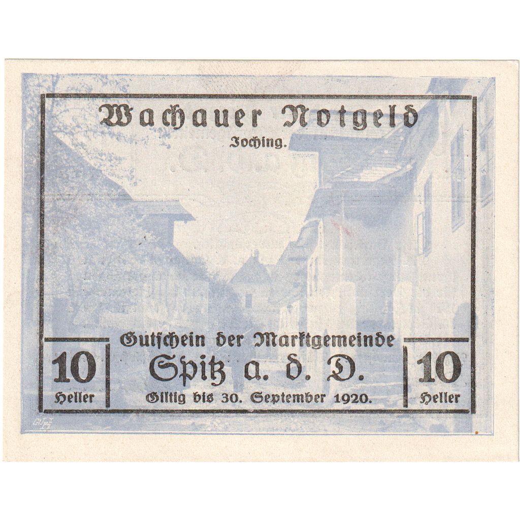 Österreich, Spitz an der Donau, 10 Heller, 1920-09-30, UNZ-