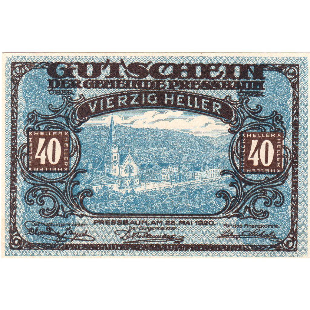 Österreich, Pressbaum, 40 Heller, 1921-07-31, UNZ-