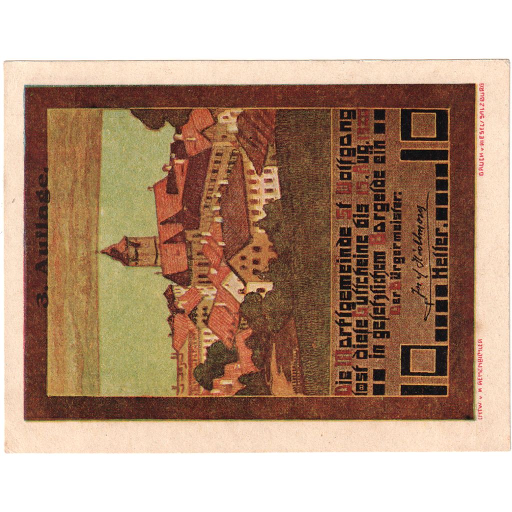 Österreich, St Wolfgang, 10 Heller, 1920-08-15, VZ