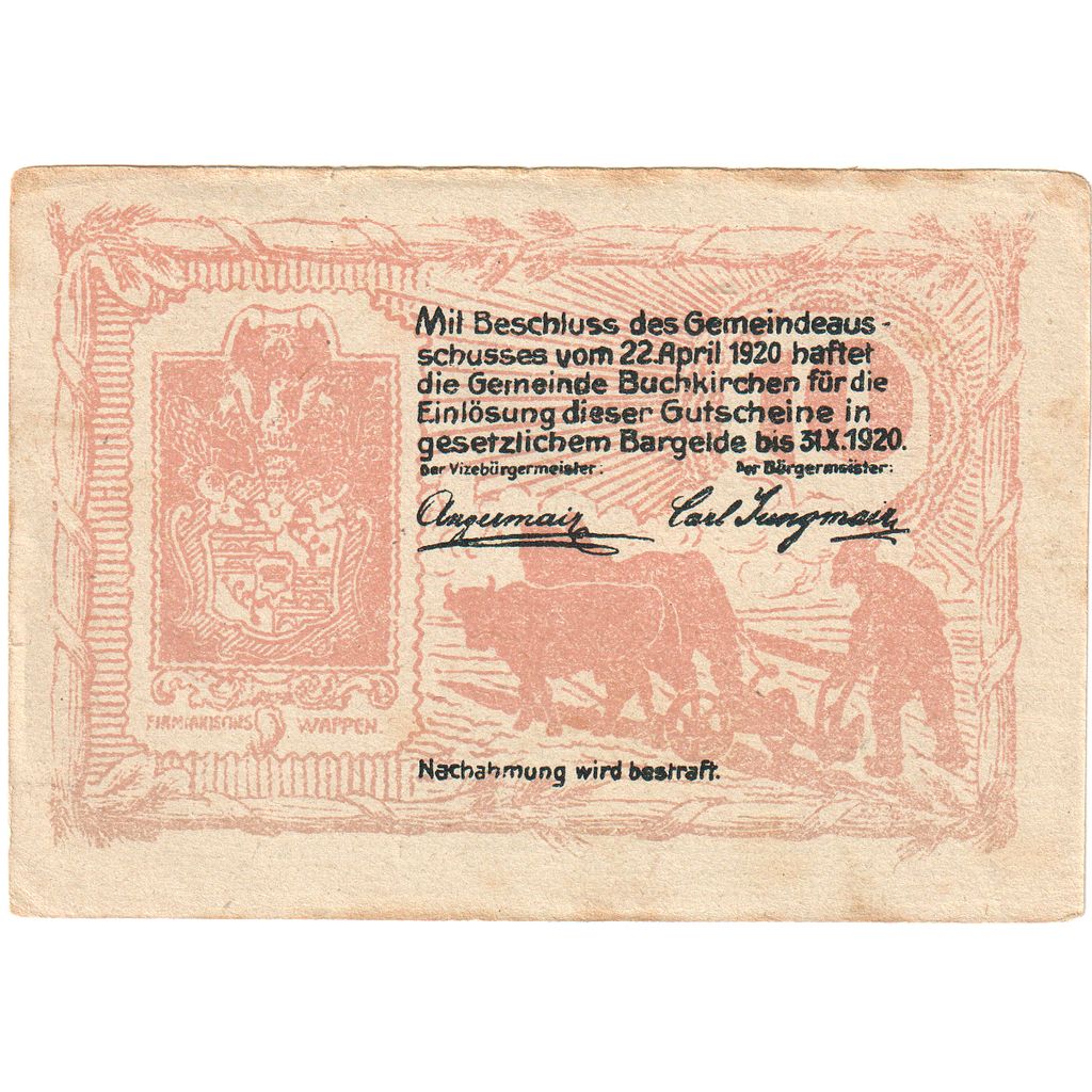 Österreich, Buchkirchen, 10 Heller, 1920-10-31, SS