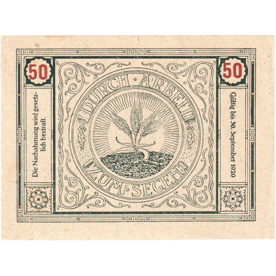 Österreich, Bischofstetten, 50 Heller, 1920-09-30, UNZ-