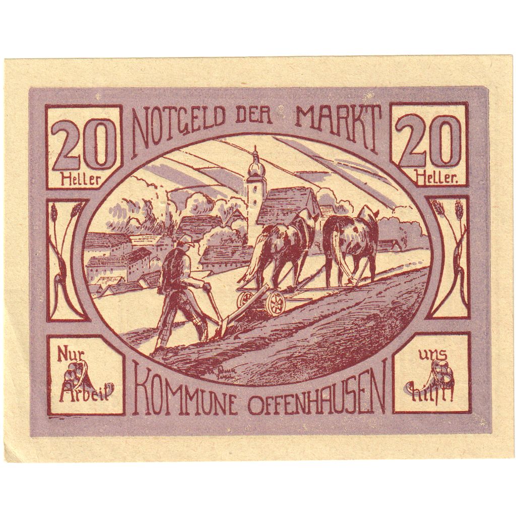 Austria, Offenhausen, 20 Heller, 1921-01-01, UNC(63)