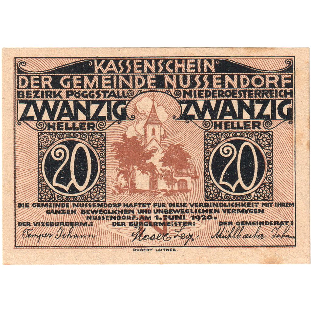 Austria, Nussendorf, 20 Heller, 1920-09-30, AU(55-58)