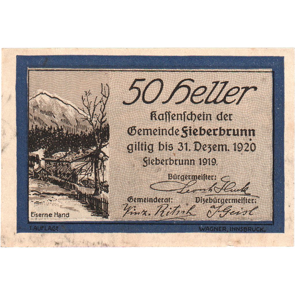 Austria, Fierberbrunn, 50 Heller, 1920-12-31, AU(50-53)