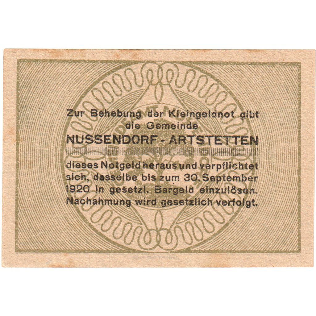 Austria, Nussendorf, 10 Heller, 1920-09-30, UNC(63)