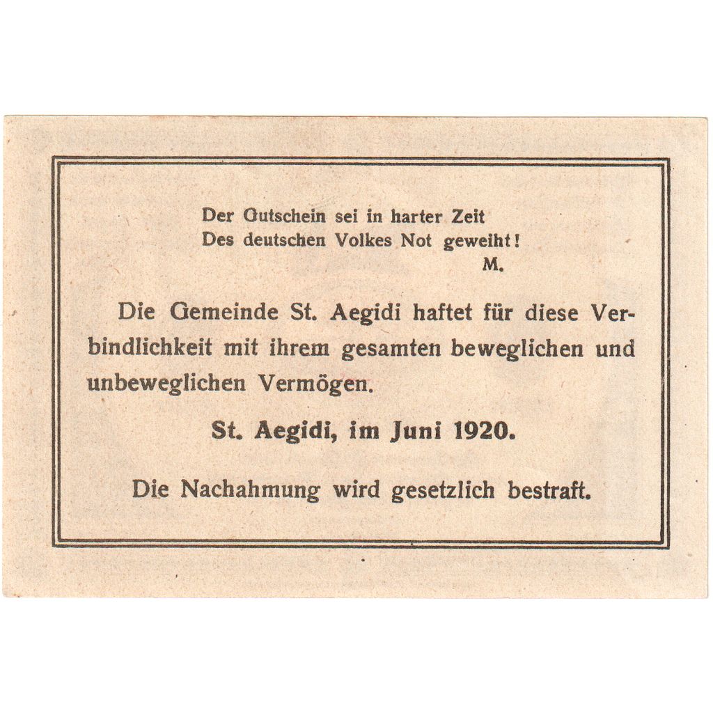 Austria, St Aegidi, 50 Heller, 1920-12-31, AU(50-53)