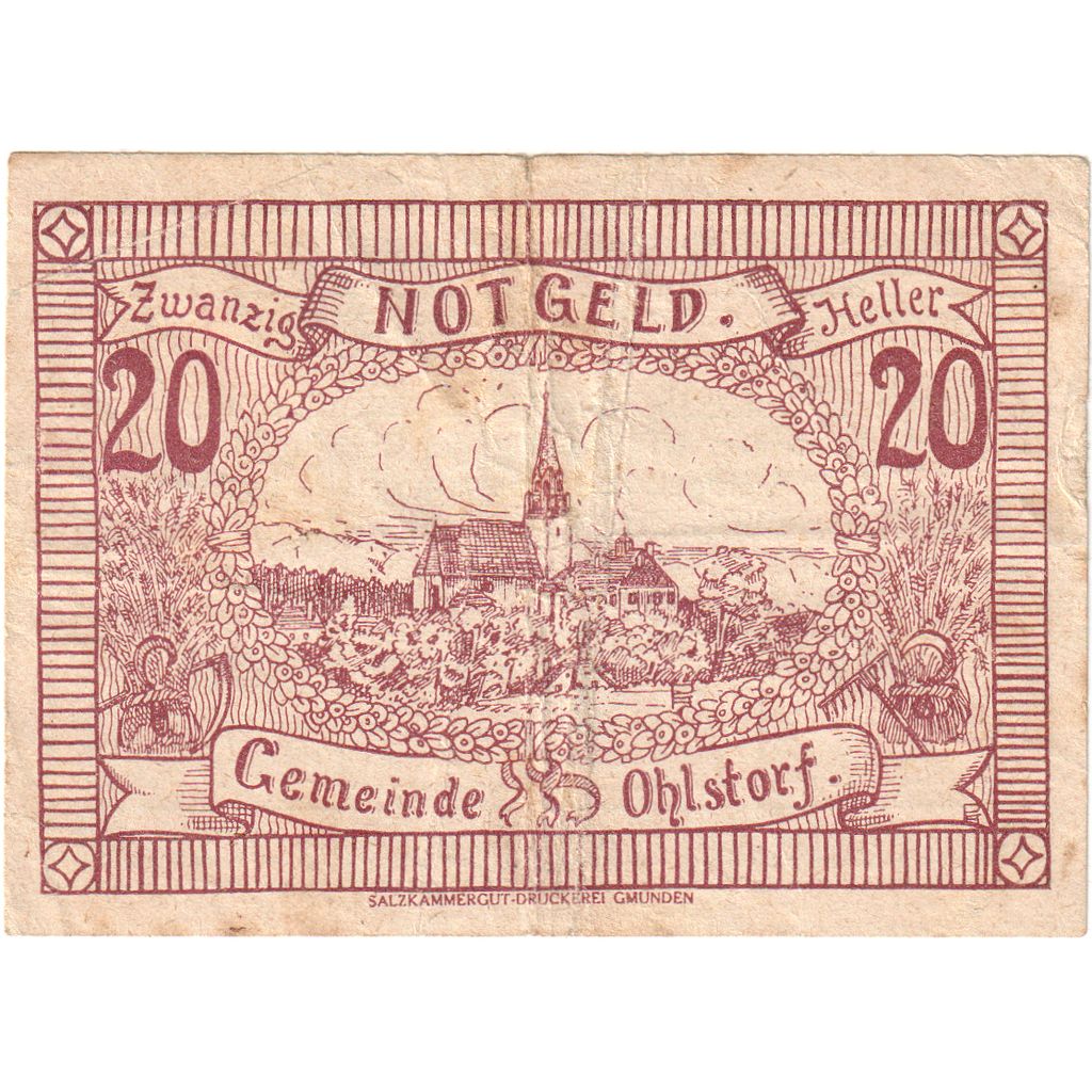 Austria, Ohlstorf, 20 Heller, 1920-06-01, VF(20-25)