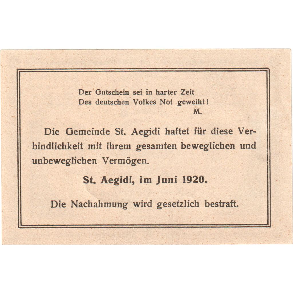Austria, St Aegidi, 10 Heller, 1920-12-31, UNC(63)
