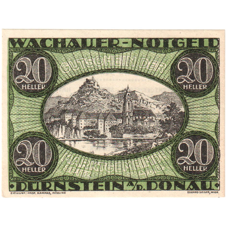 Austria, Spitz an der Donau, 20 Heller, 1920-09-30, SPL