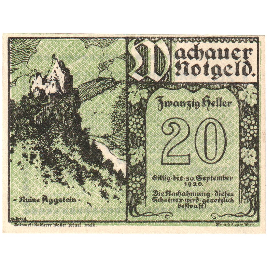 Austria, Spitz an der Donau, 20 Heller, 1920-09-30, SPL