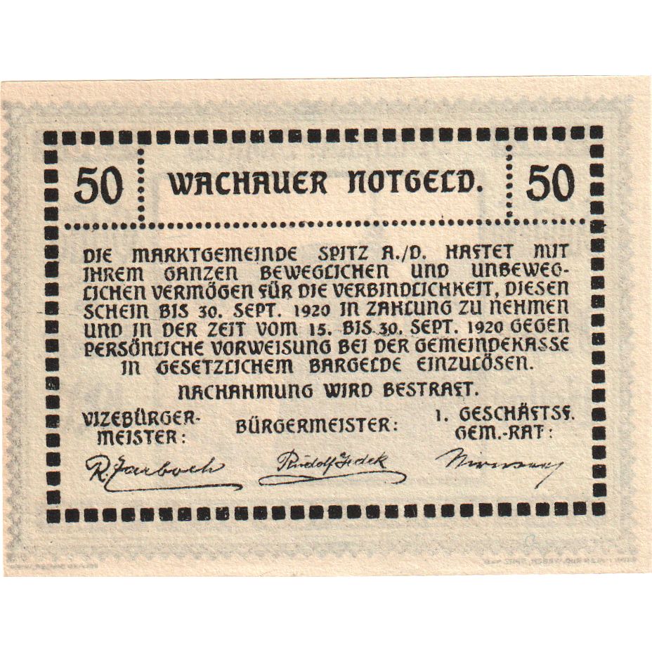 Österreich, Emmersdorf, 50 Heller, 1920-09-30, UNZ-