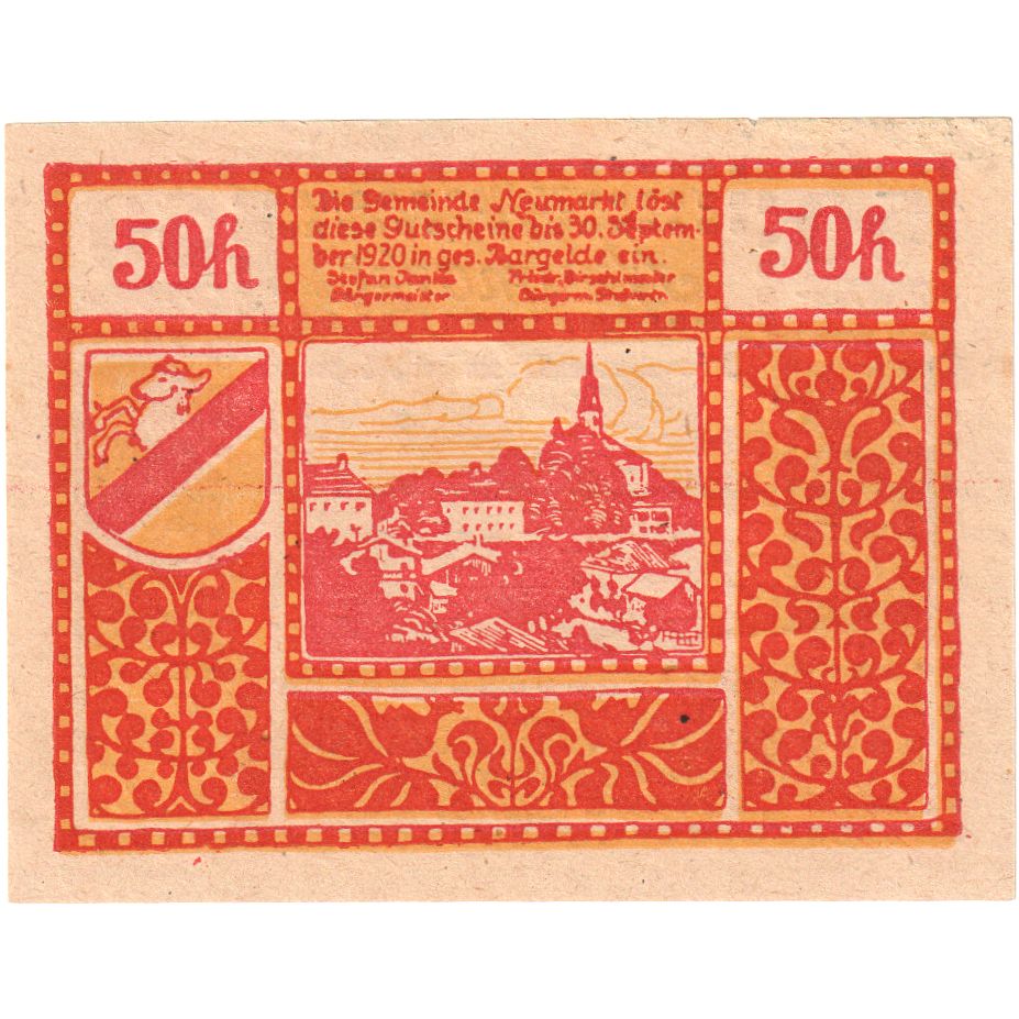 Austria, Neumarkt bei Salzburg, 50 Heller, 1920-09-30, AU(55-58)