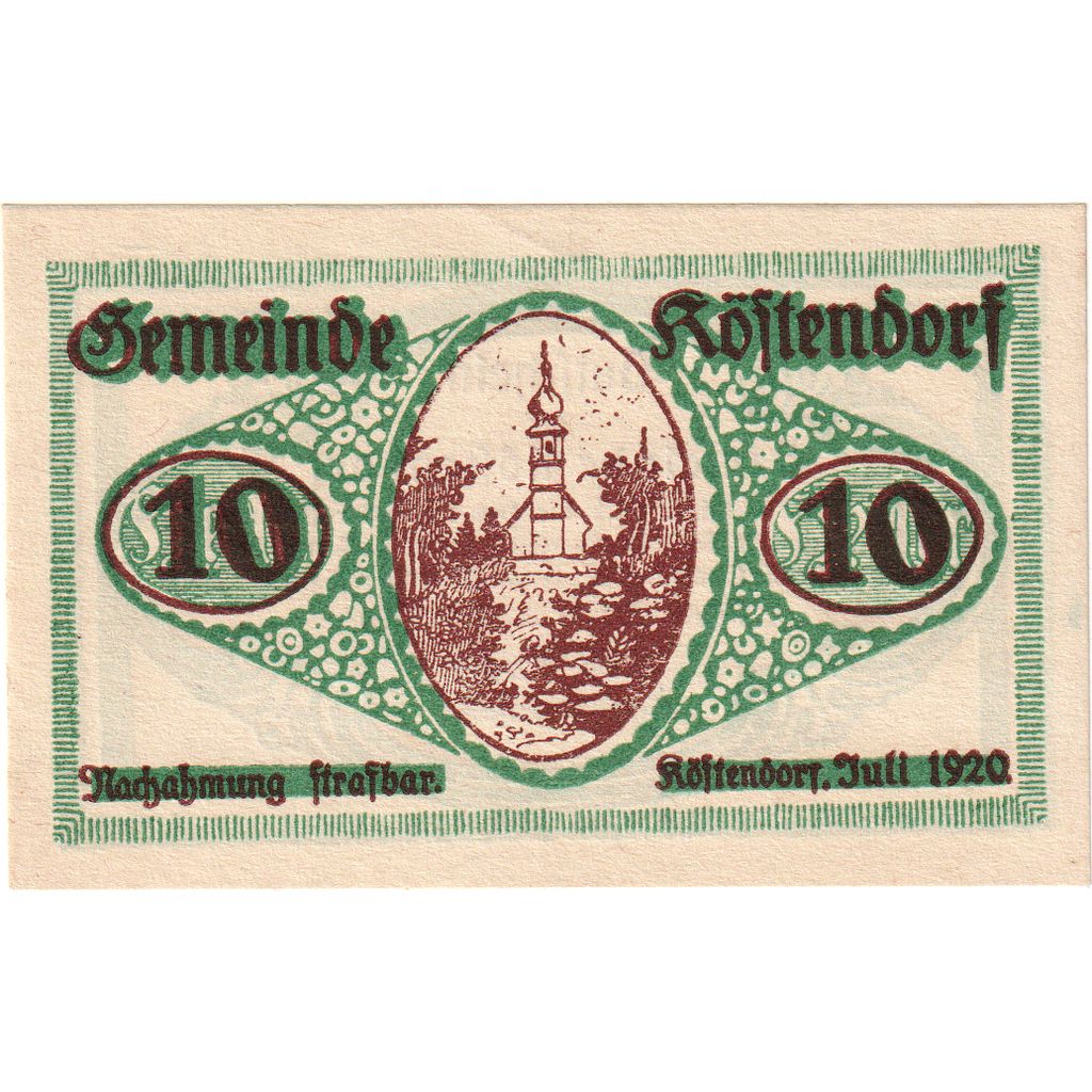 Österreich, Köstendorf, 10 Heller, 1920-10-01, UNZ-
