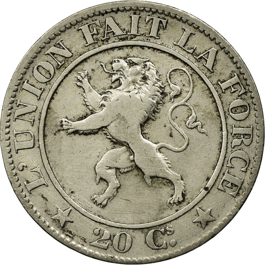 Coin, Belgium, Leopold I, 20 Centimes, 1861, EF(40-45), Copper-nickel, KM:20