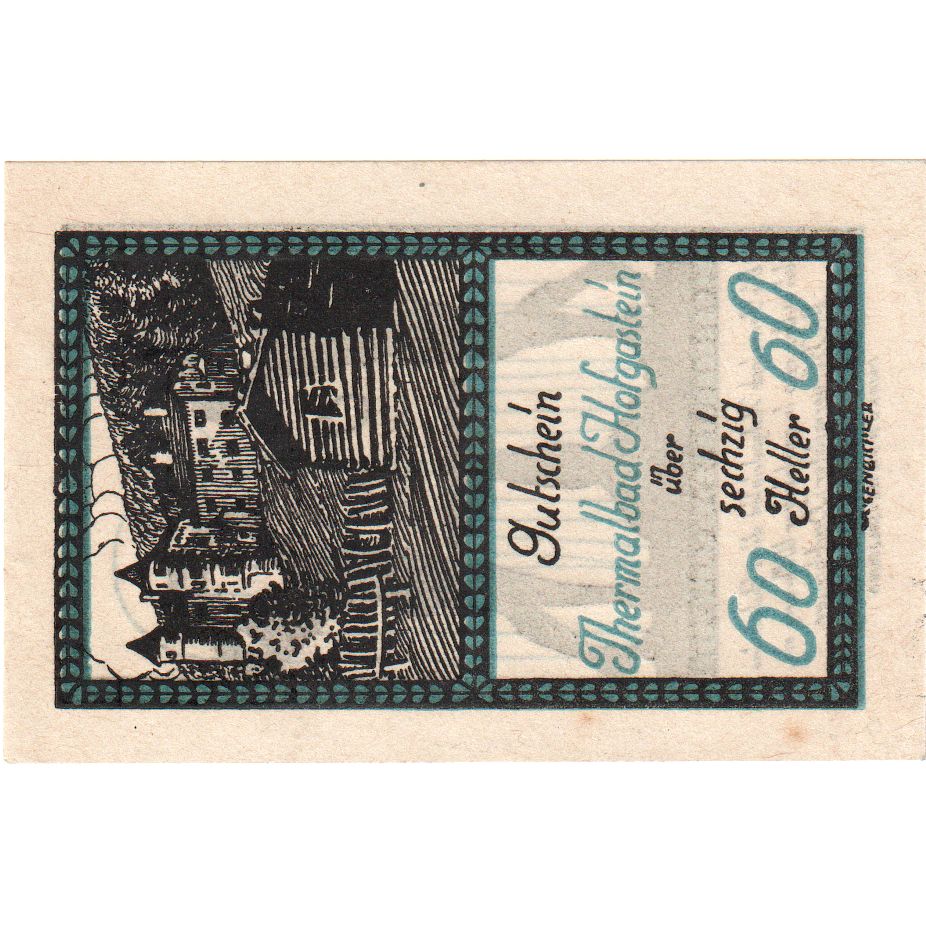 Austria, Hofgastein, 60 Heller, 1920-12-31, SPL