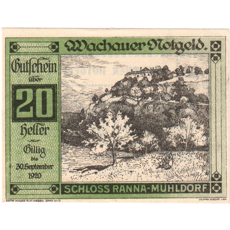 Austria, Ranna-Muhldorf, 20 Heller, 1920-09-30, SPL