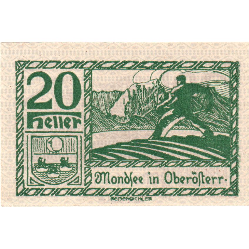 Austria, Mondsee, 20 Heller, 1920-12-31, SPL