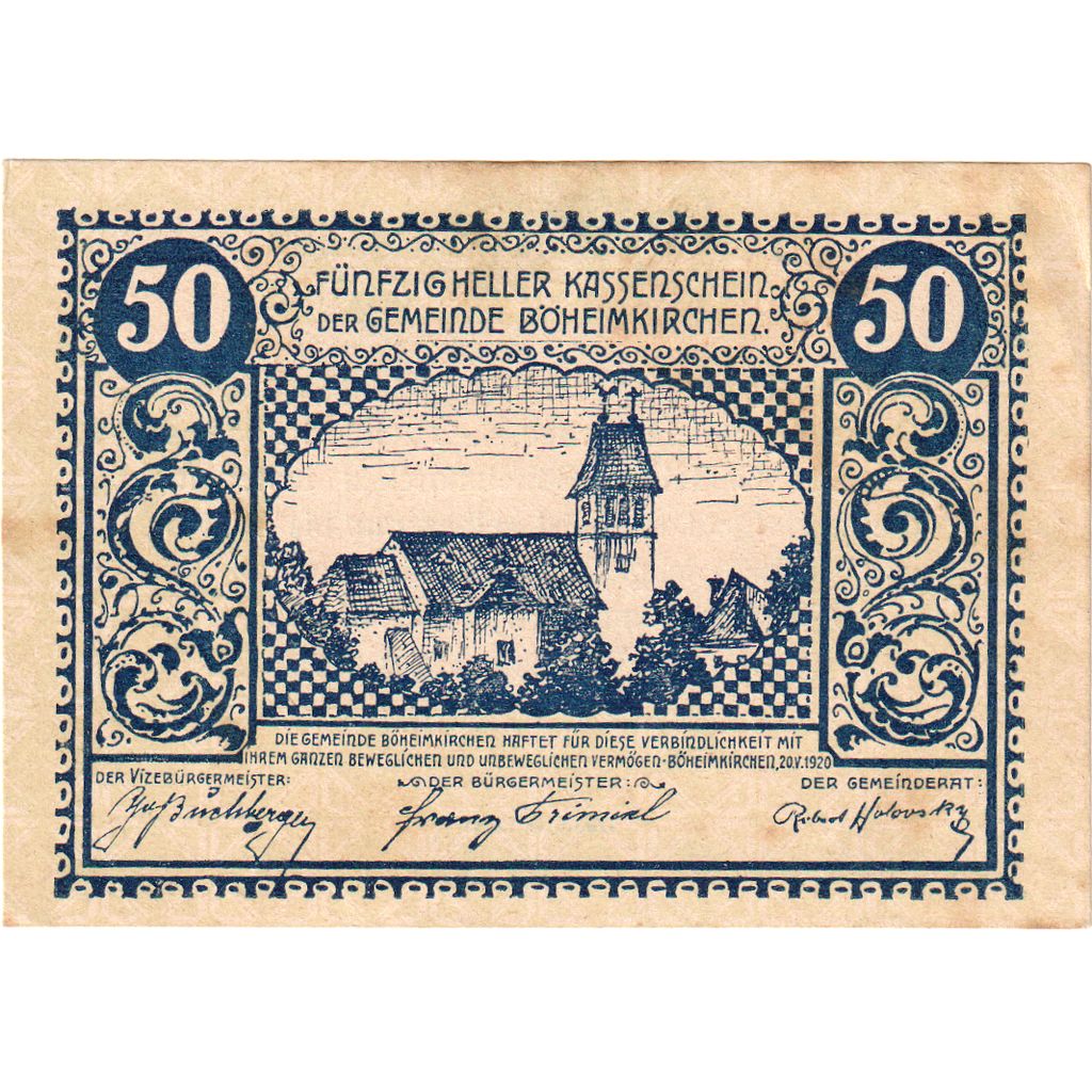 Austria, Böheimkirchen, 50 Heller, 1920-11-30, AU(55-58)