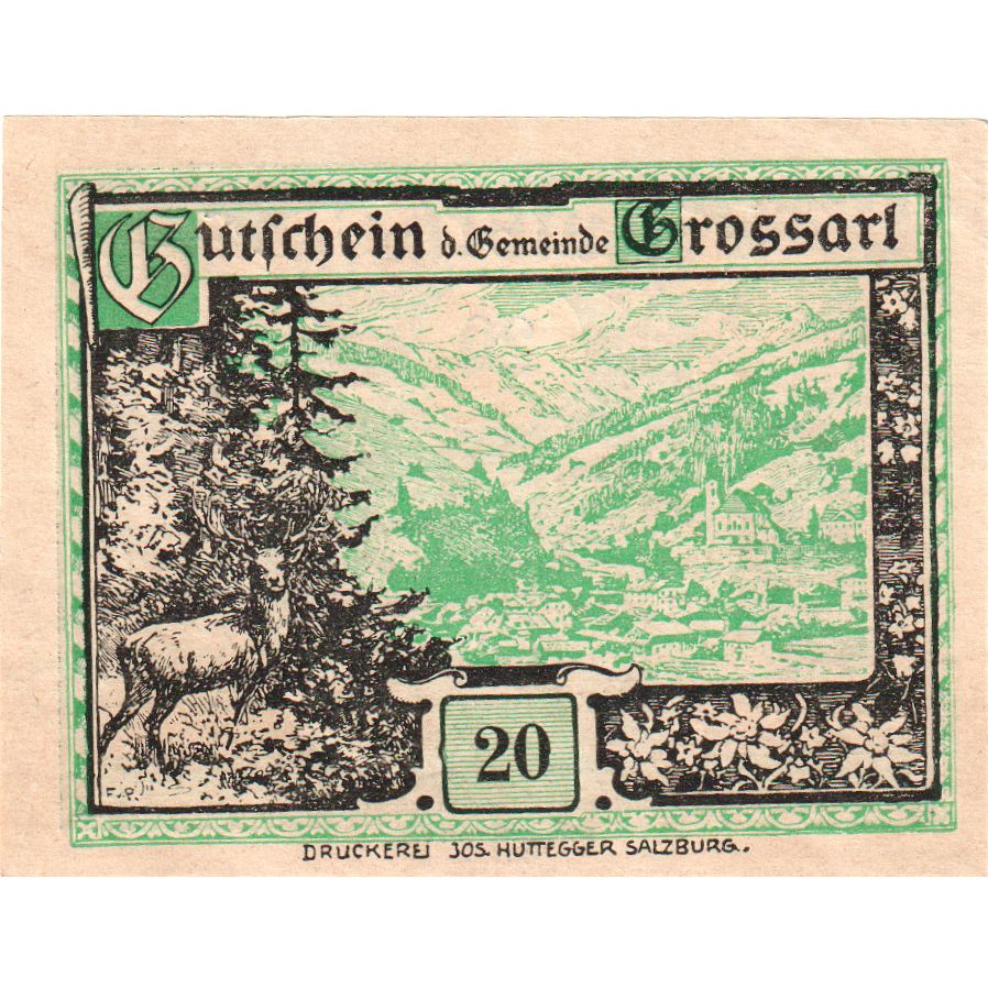 Áustria, Grossarl, 20 Heller, 1920-12-31, UNC(63)