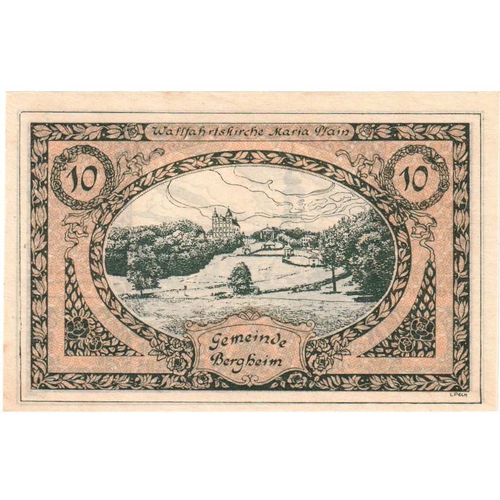 Austria, Bergheim, 10 Heller, 1920-10-31, SPL