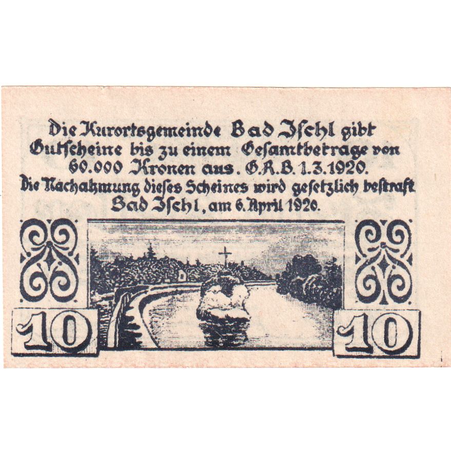 Austria, Bad Ischl, 10 Heller, 1920-12-31, SPL