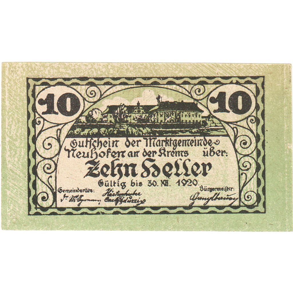 Austria, Neuhofen an der Krems, 10 Heller, 1920-09-30, SPL
