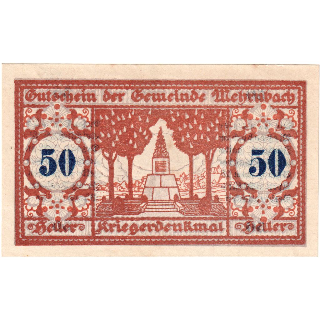 Áustria, Mehrnbach, 50 Heller, 1920-12-31, AU(55-58)