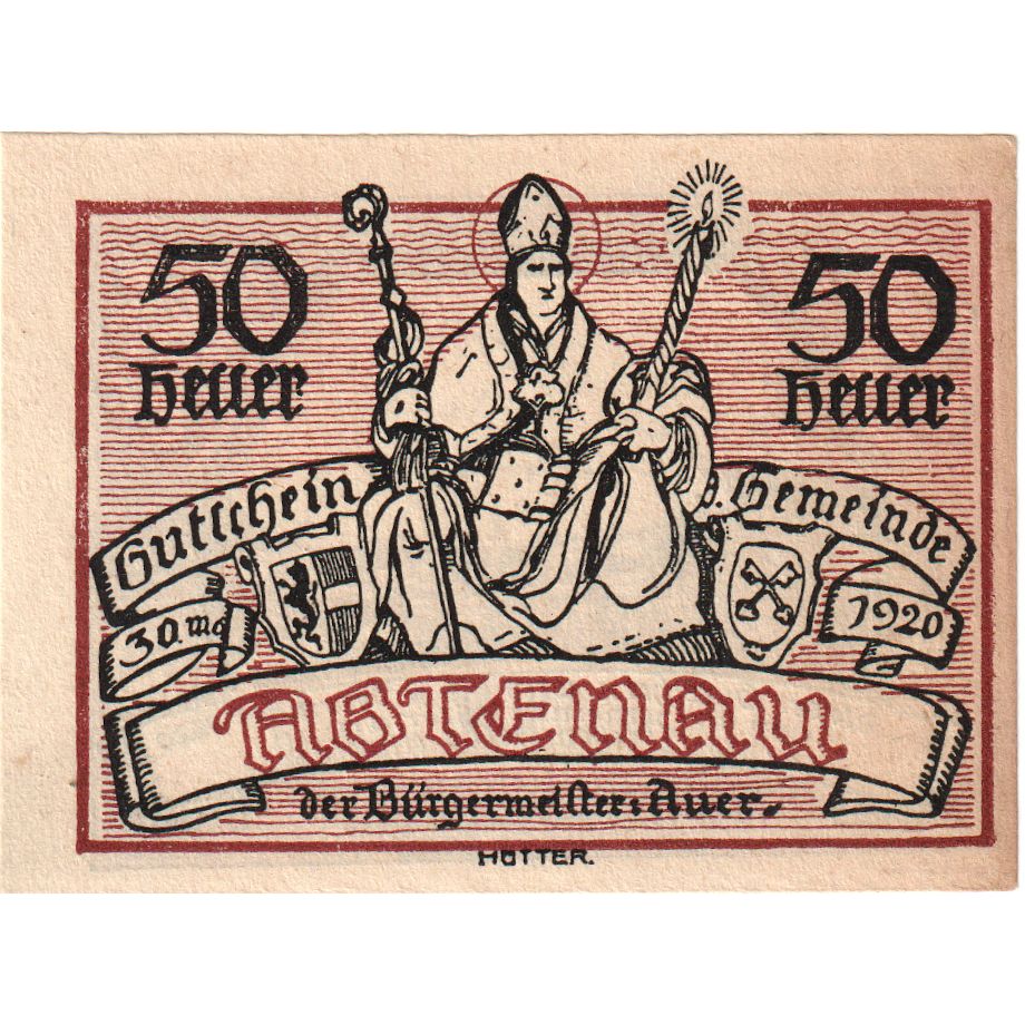 Áustria, Abtenau, 50 Heller, 1920-12-31, AU(55-58)