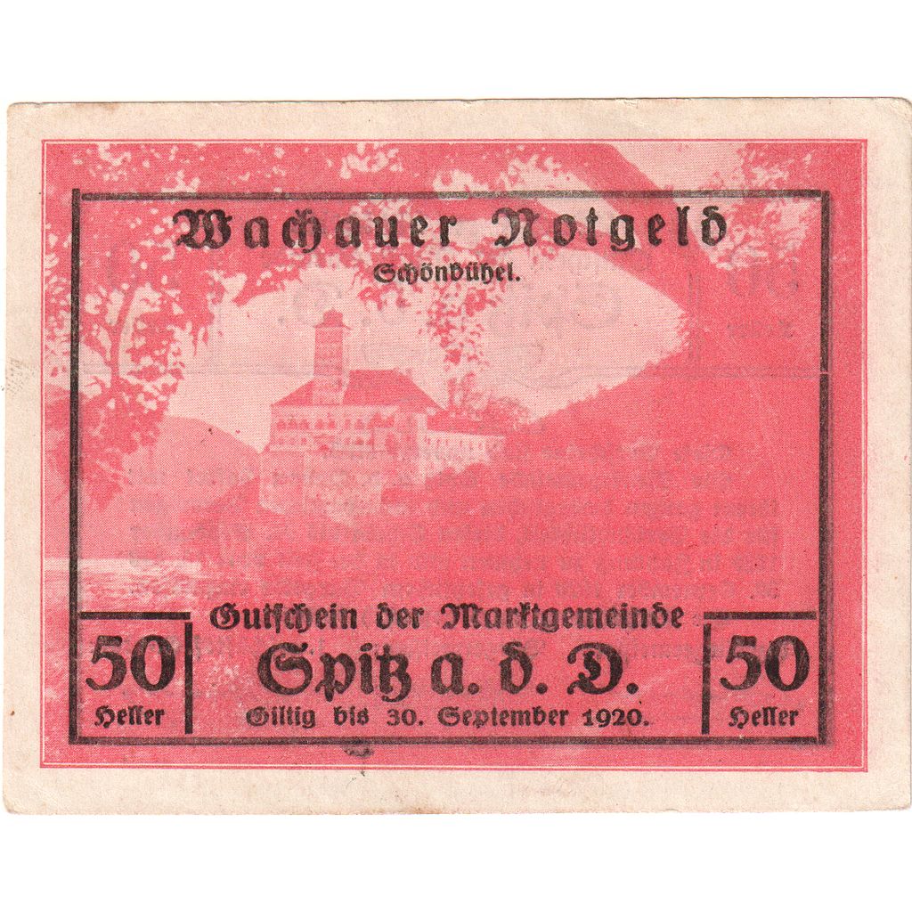 Austria, Spitz an der Donau, 50 Heller, 1920-09-30, SPL-