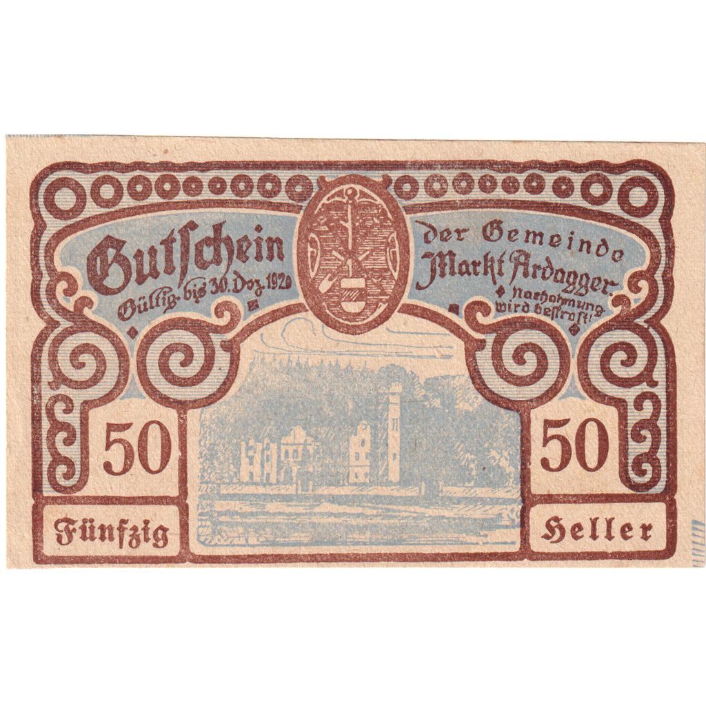 Áustria, Ardagger, 50 Heller, 1920-12-31, UNC(63)