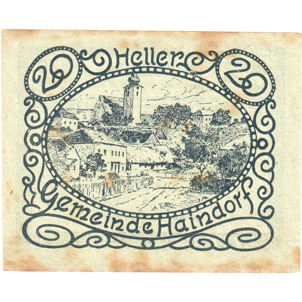 Austria, Haindorf, 20 Heller, 1920-12-30, MB