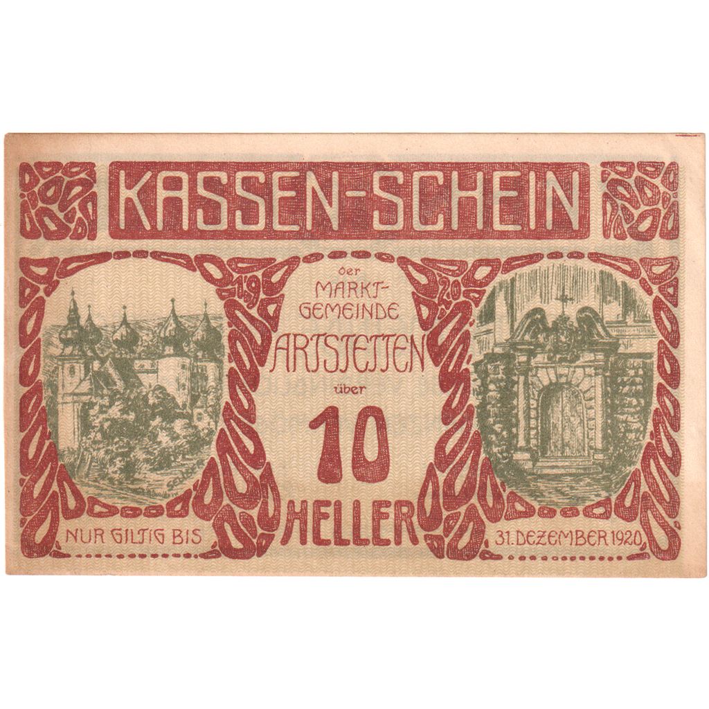 Austria, Artstetten, 10 Heller, 1920-12-31, SPL-