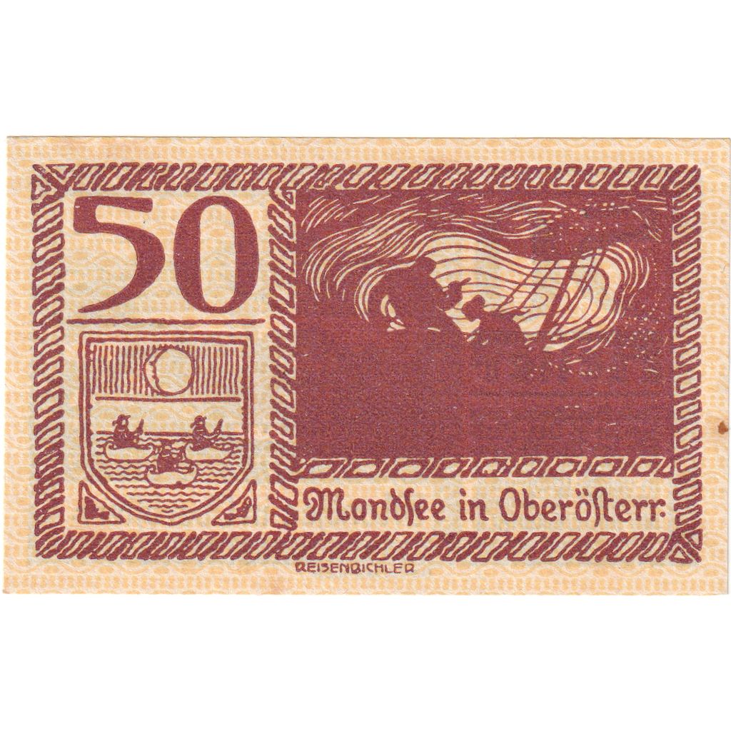 Áustria, Mondsee, 50 Heller, 1920-12-31, UNC(63)