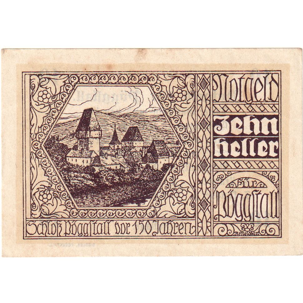 Áustria, Pöggstall, 10 Heller, 1920-12-31, EF(40-45)