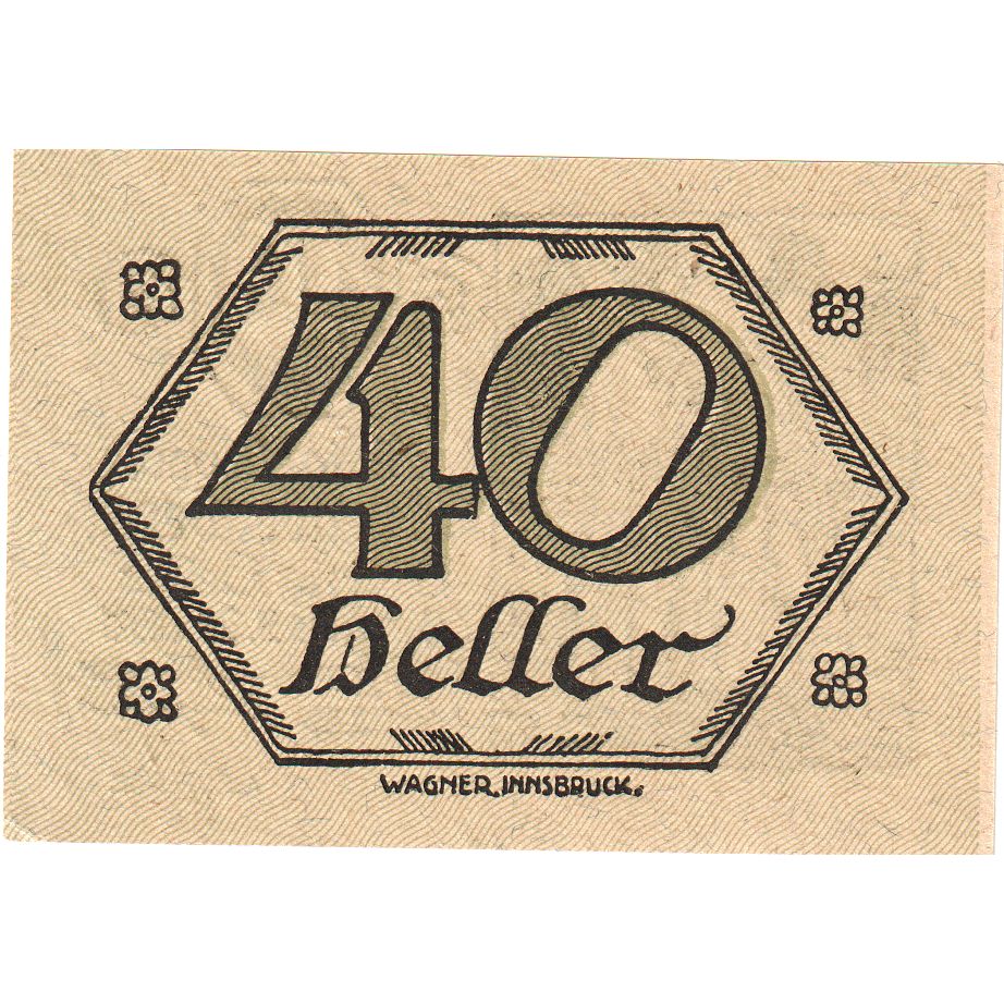 Austria, Brandenberg, 40 Heller, 1921-01-31, UNC(63)