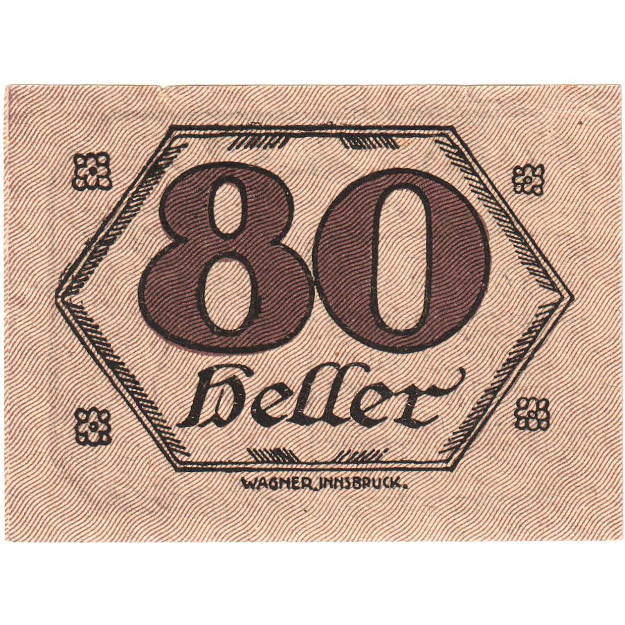Austria, Brandenberg, 80 Heller, 1921-01-31, UNC(63)