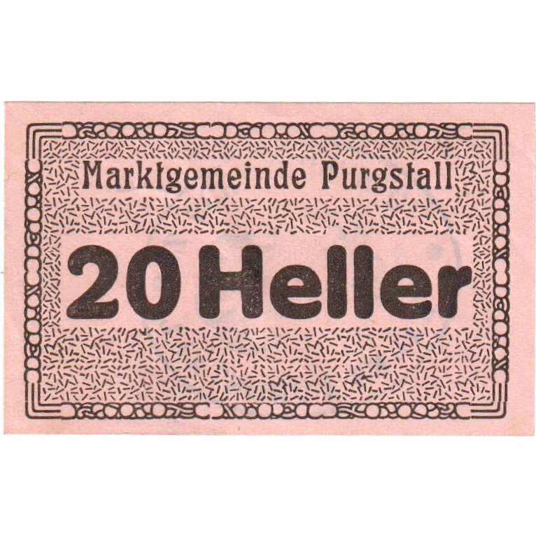 Austria, Purgstall, 20 Heller, UNC(63)