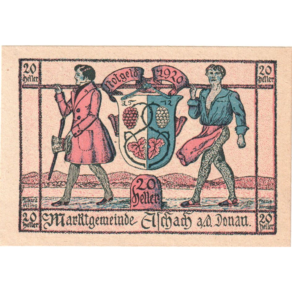 Autriche, Aschach, 20 Heller, SPL